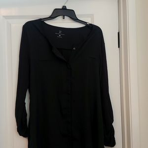 New York & Company black long sleeve blouse